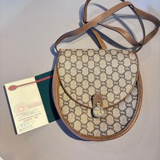Borsa a tracolla Gucci GGPLUS GG tela pelle marrone vintage autentica dal Giappone