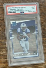 2020 Chronicles Clearly Donruss Jonathan Taylor Rated Rookie PSA 9 MT Indy Colts