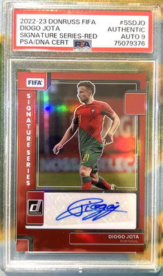 Diogo Jota AUTO 2022-23 Donruss FIFA Portugal Signature RARE RED