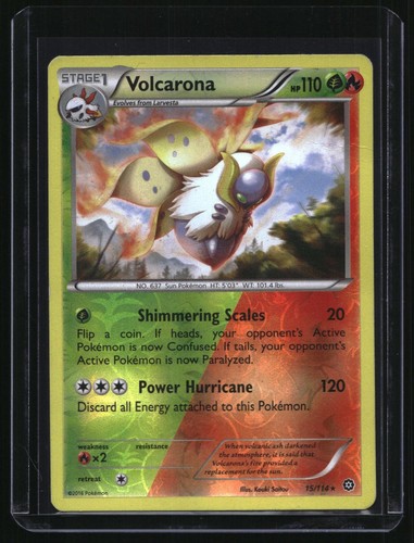 Pokemon XY Steam Siege Volcarona 15/114 Reverse Holo Rare TCG Card
