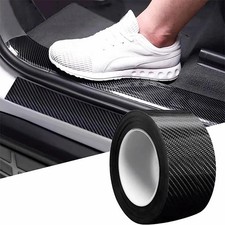 5CM*3M Car Sticker Carbon Fiber Rubber Door Sill Protector Edge Guard Strip UK*