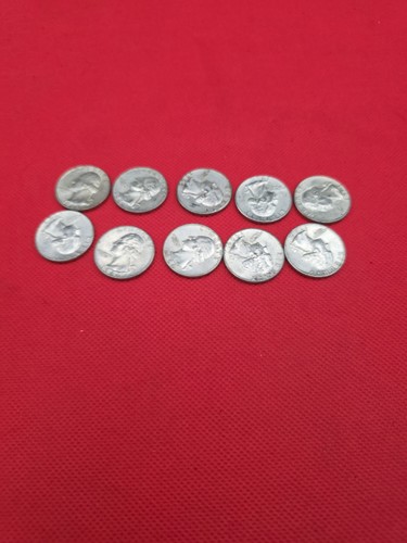 1964 USA Washington Quarters Silver LOT OF 10
