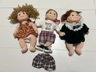Vintage Lot of 3 Ty Beanie Kid plush dolls 10” PRINCESS-BOOMER-GINGER