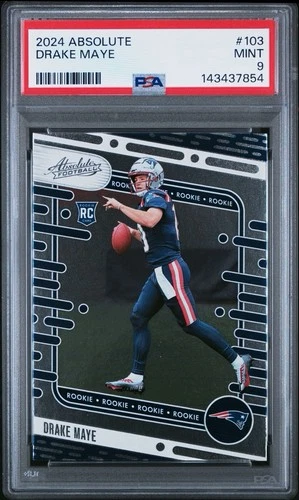 2024 Panini Absolute - Rookies Drake Maye #103 (RC) PSA 9