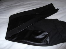 LADIES STRETCH LEGGINGS WITH QUILTED  PU INSERT SIZE 2XL 18 20 - BLACK