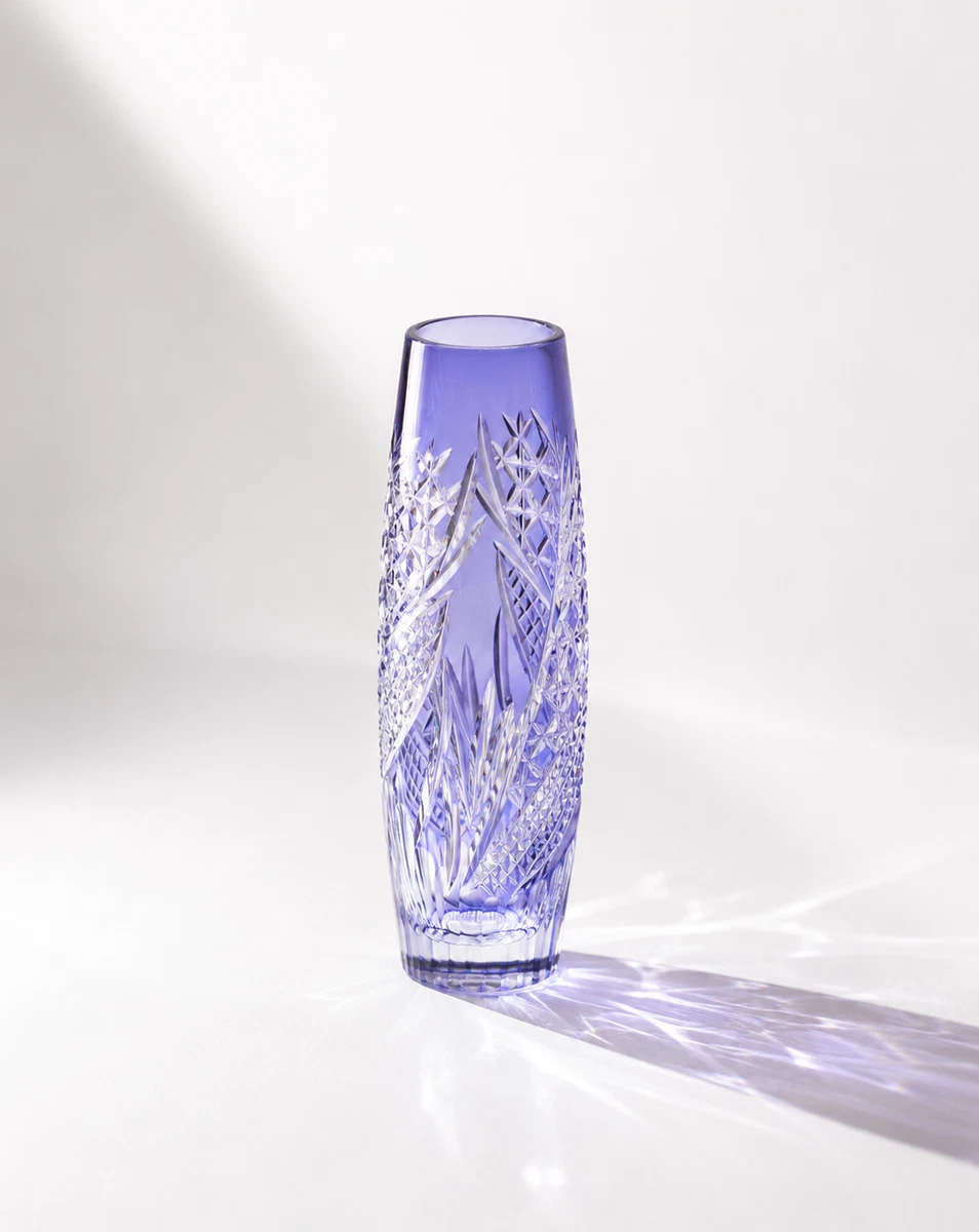 紫色水晶花瓶| eBay