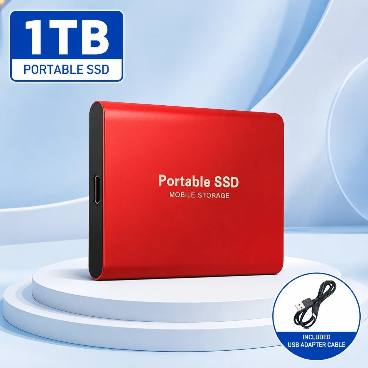 1TB-16TB External SSD Portable Hard Drive USB 3.0 Type-C Fast Storage Plug Play