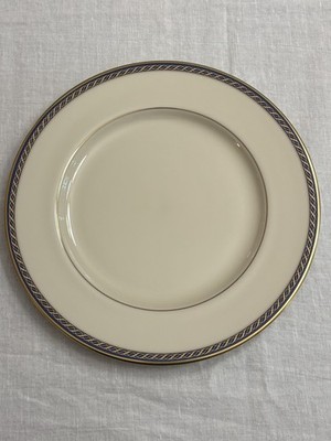 Lenox Hamilton Dinner Plate 10.5'' Presidential Collection Navy Blue Gold Trim