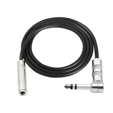 1/4 Inch Stereo Extension Cable Right Angle 6.35mm Male to Female TRS Stereo ...