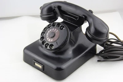 Bekelit Telefon Mix & Genest W48 Fernsprecher mit Wählscheibe schwarz # 12937 - Bild 1 von 4