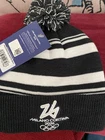 MILANO CORTINA 2026  Olympic Winter Games  Pom Pom black and white  Beanie Hat