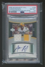 PSA 8.5 AARON RODGERS 2005 Exquisite RPA RC Autograph 3 color patch Holofoil 4/5