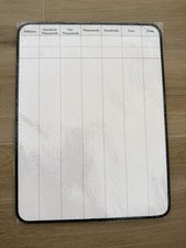 Division Dry Erase Card Chart12" x 9" Multiplication Math Educational Tool