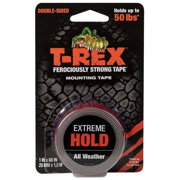 2x T-REX Tape Extreme Hold Heavy Duty Double Sided Mounting Tape Black, Holds up - Image 2