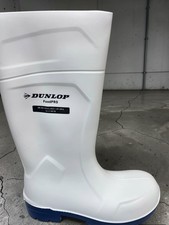 Dunlop FoodPro Purofort Safety Wellington Boots White Blue Size 9 UK 43 S4 CI SR
