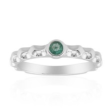 Russischer Smaragd Silberring 0,101ct- Echtschmuck