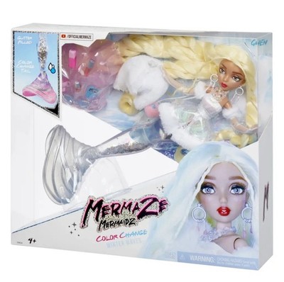 Mermaze Mermaidz Winter Waves GWEN Meerjungfrauen-Puppe MGA 585428EUC -