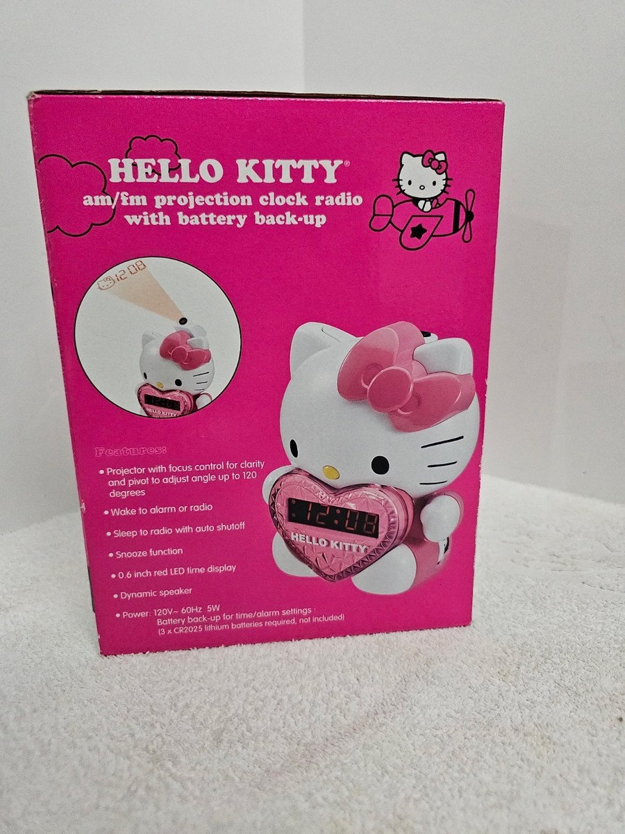 Rare High Demand Hello Kitty Alarm Projector AM/FM Clock Radio New