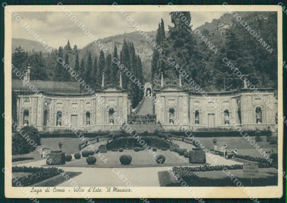 Como Lago di Villa d'Este PIEGHINA FG cartolina HB4533