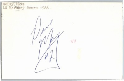 1980's -Dave McLay- Signed/Autograph/Auto Postcard Philadelphia Flyers NHL