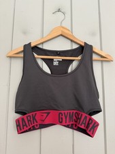 Gymshark Cutout Sports Bra L Large Gray Pink Dry Moisture Management