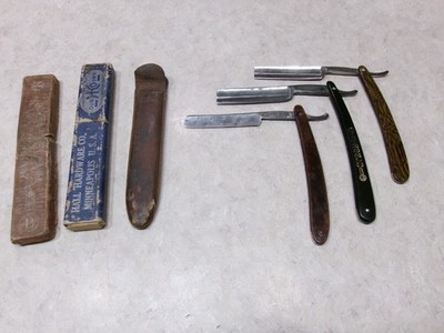 Vintage Lot of 3 Straight Edge Razors, RUGRA, SPECIAL and OUR OWN HARDWARE