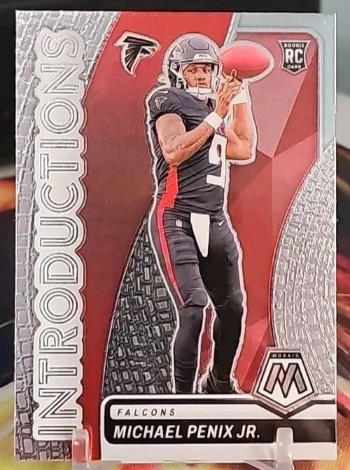 2024 Mosaic Silver MICHAEL PENIX JR Rookie INTRODUCTIONS Card #6 RC Atl FALCONS