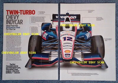 2014 Penske #12 Indy Car Info Article ''Twin-Turbo Chevy IndyCar'' Will Power