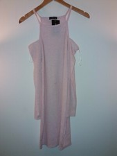 BNWT NEW PRETTYLITTLETHING SIZE 10 PINK SHEATH DRESS CUT OUT DD