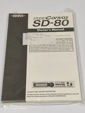 Original Edirol SD-80 Studio Canvas Owner's Manual NEW