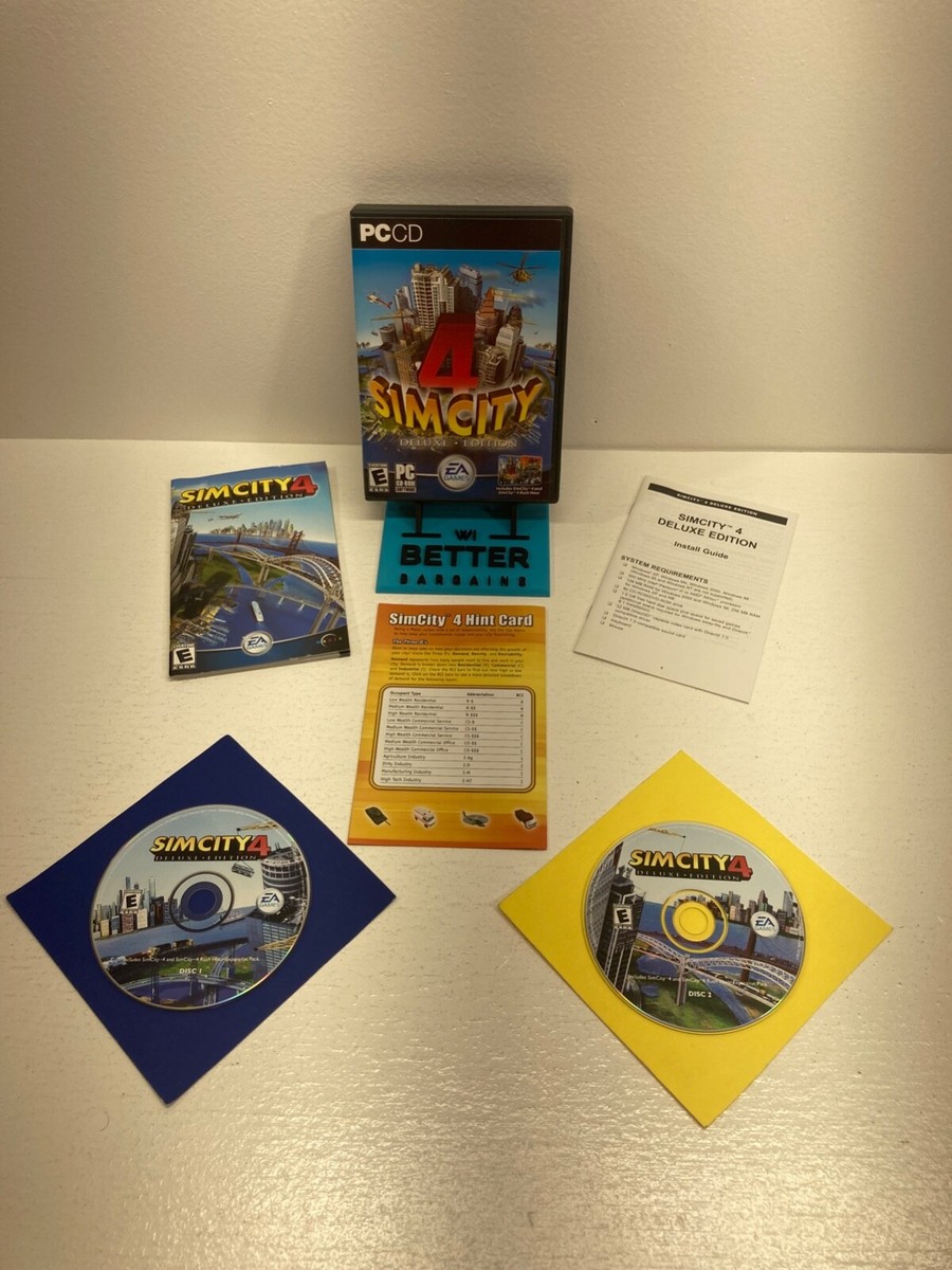SimCity 4: Deluxe Edition (PC, 2003) Complete W/Manual, Inserts