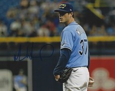 Signed  8x10 MATT WISLER Tampa Bay Rays Autographed photo - COA 