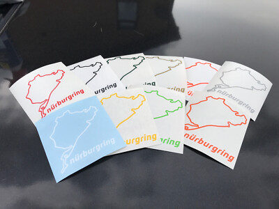 Nürburgring Adesivi Rosso, Vinile, Classico, Outdoor, 8 Cm - Foto 2