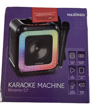 Portable Karaoke Machine for Kids  Adults, 2 Wireless Bluetooth Microphones NEW
