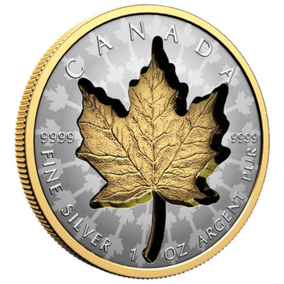   Canada $20 Dollars Super Incuse SML Silver 99.99% Maple Leaf Coin, 2024