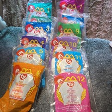 1999 Complete Set of 12 McDonald  s Happy Meal Ty Teenie Beanie Babies 1999 NIP