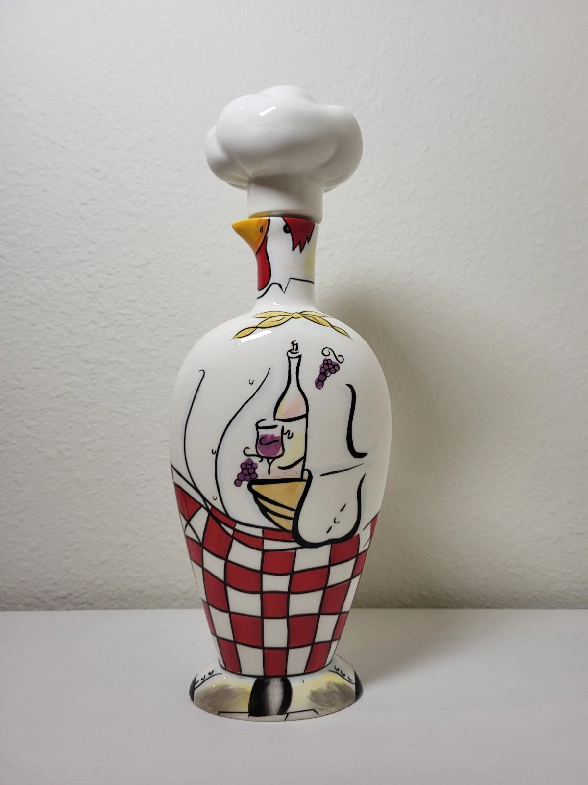 Chef Porcelain Ceramic Bottle Designed by Carrie Olsen Garrod Oil & Vinegar Jar