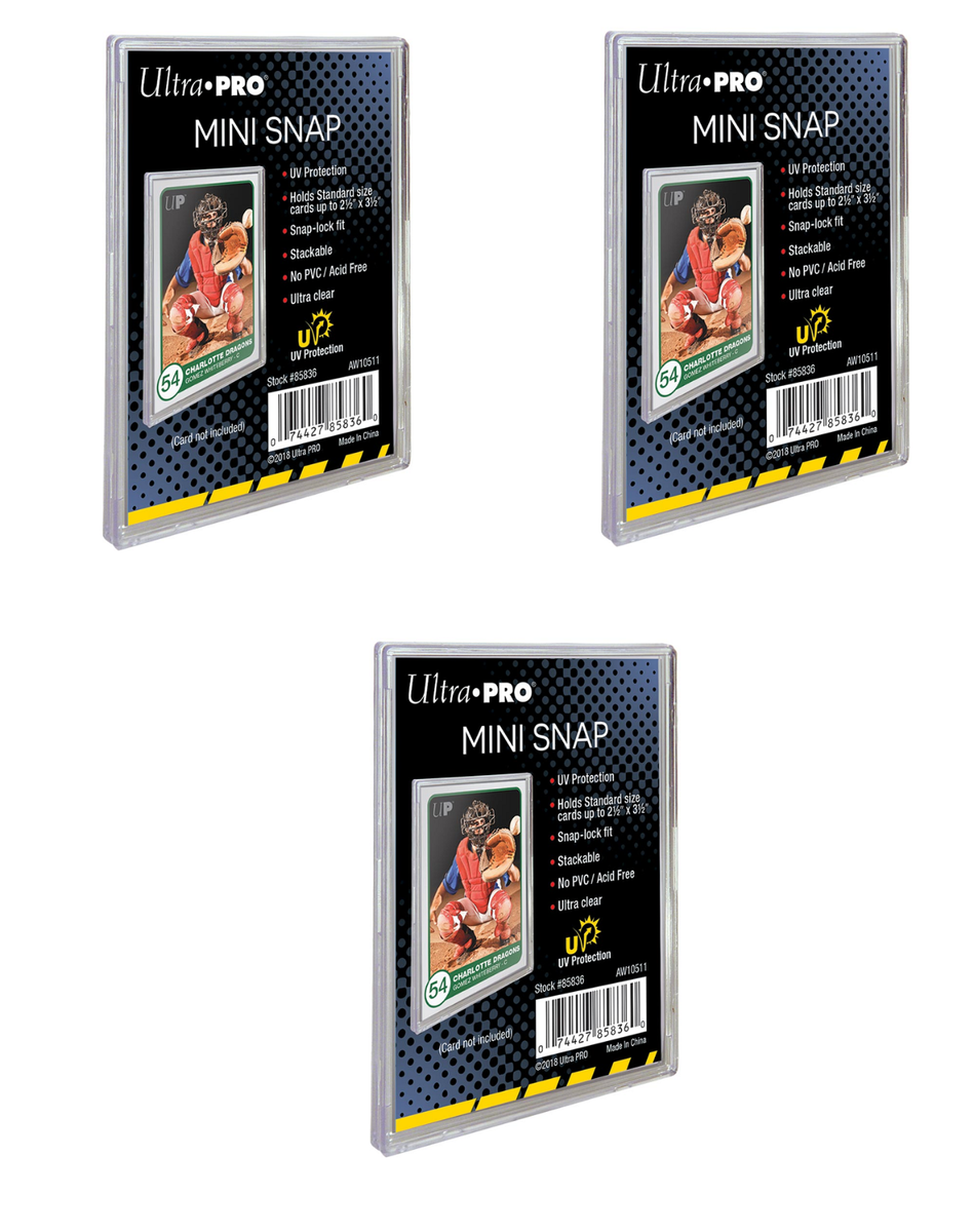 50 Pack) Ultra Pro Mini Snap Card Holders Stackable Standard