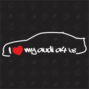 I Love My B8 Limousine Sticker Compatible With Audi Yoc 07 13 Car Ebay
