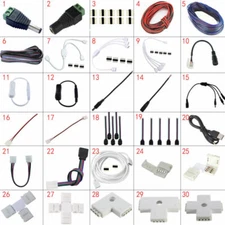 2835 3528 5050 5630 LED Strip Light PCB Connector Adapter Cable Clip Solderless