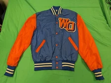 Vintage Neff Mens Varsity Bomber Jacket Size Medium West Orange Warriors