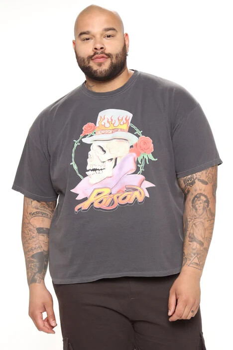 Футболка мужская с ядовитым черепом и розами 3XL NWT 3390₽