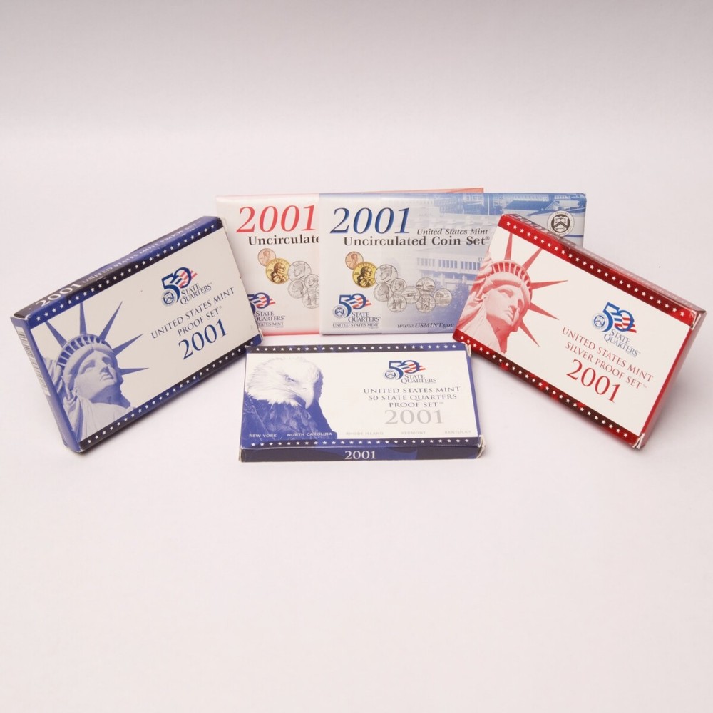 2001 Mint, Proof, Proof Silver, and Proof Quarters Sets