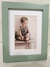 Mint Green Wood Picture Photo Frame 2.5 X3.5" Or 2X3" With Mat