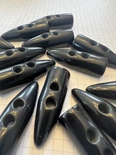 ***SALE***Toggle Buttons Black Tone  1 7/8 Inch Lot Of 15