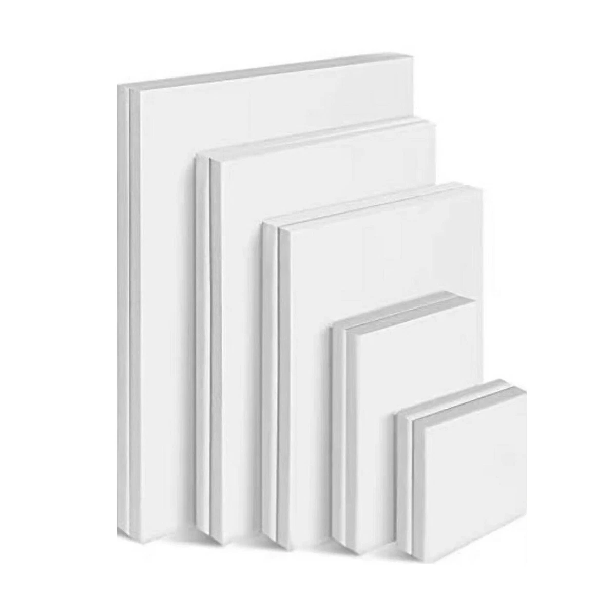 Tela Pittorica In Cotone Nero - 50x70x4 Cm, Telaio In Legno 4 Cm, Made In Italy, Per Olio E Acrilico