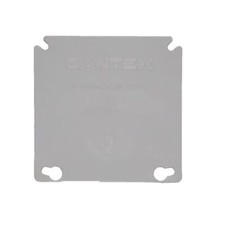 Cantex Plastic Ring Cover,2-Gang,4 in, Gray