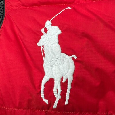 Polo Ralph Lauren PRL67 Big Pony logo Down Vest zip color red size