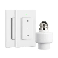 DEWENWILS Remote Control Light Socket, Mounted Wireless Light Switch 100FT Range