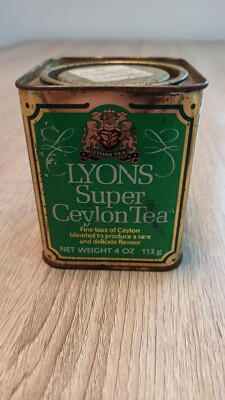 Lyons super Ceylon tea. Vintage tea tin. 1980s